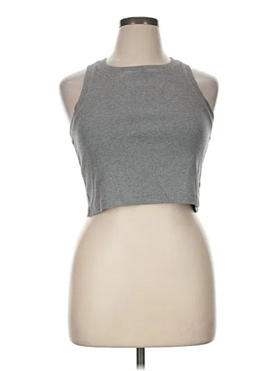 Pre-owned Assorted Brands Tank Top Gray Halter Neckline Tops