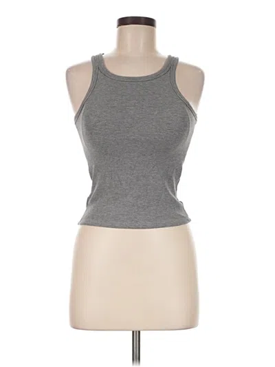 Pre-owned Assorted Brands Tank Top Gray Halter Neckline Tops