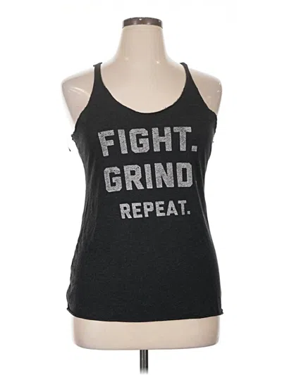Pre-owned Assorted Brands Tank Top Gray Halter Neckline Tops