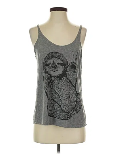 Pre-owned Assorted Brands Tank Top Gray Halter Neckline Tops