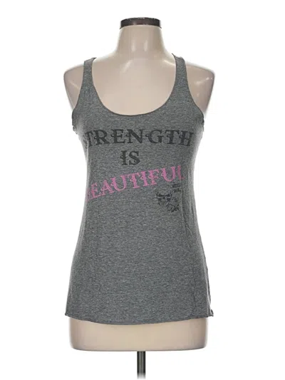 Pre-owned Assorted Brands Tank Top Gray Halter Neckline Tops