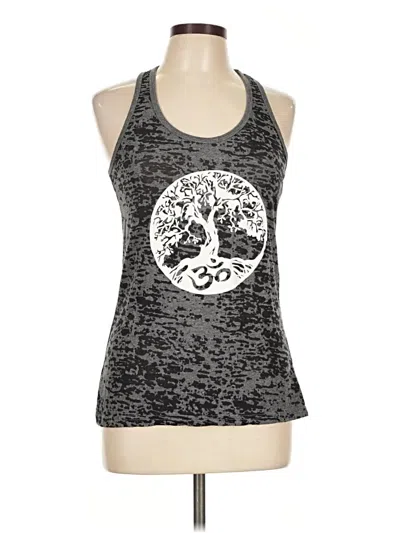 Pre-owned Assorted Brands Tank Top Gray Halter Neckline Tops
