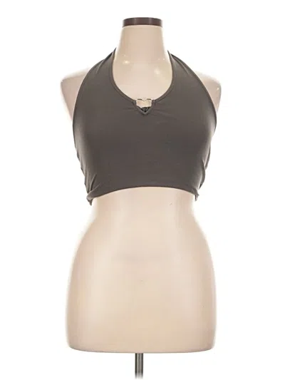 Pre-owned Assorted Brands Tank Top Gray Halter Neckline Tops