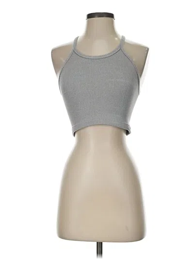 Pre-owned Assorted Brands Tank Top Gray Halter Neckline Tops