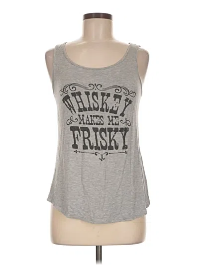 Pre-owned Assorted Brands Tank Top Gray Halter Neckline Tops