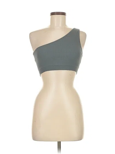 Pre-owned Assorted Brands Tank Top Gray One Shoulder Neckline Tops