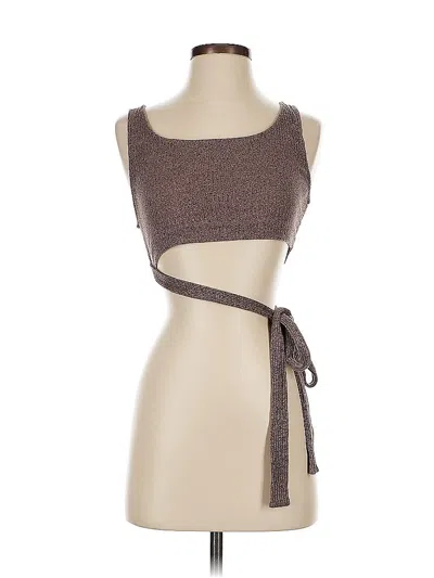 Pre-owned Assorted Brands Tank Top Gray Strapless Neckline Tops