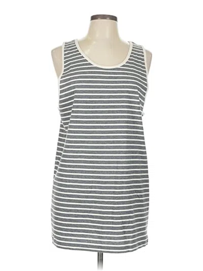 Pre-owned Assorted Brands Tank Top Gray Strapless Neckline Tops