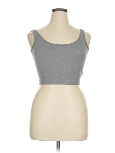 Pre-owned Assorted Brands Tank Top Gray Strapless Neckline Tops