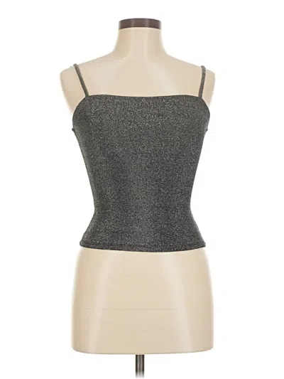 Pre-owned Assorted Brands Tank Top Gray Strapless Neckline Tops