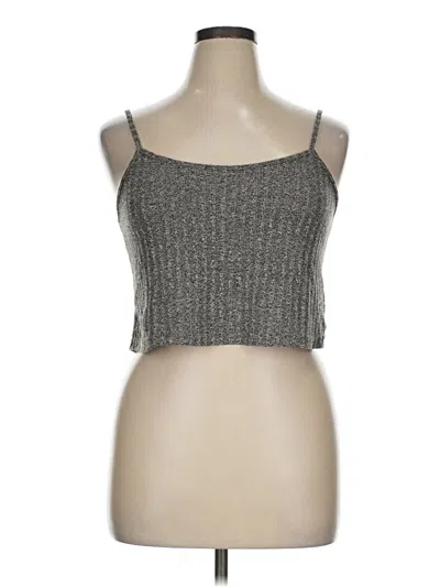 Pre-owned Assorted Brands Tank Top Gray Strapless Neckline Tops