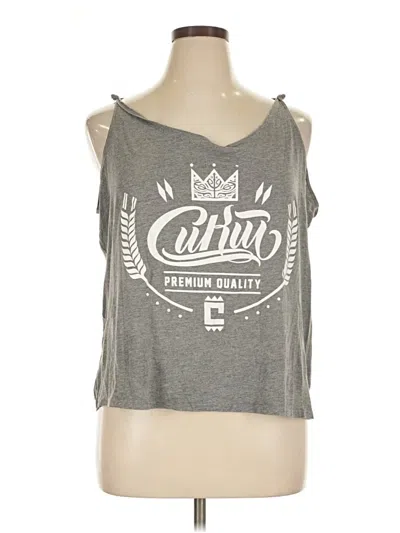 Pre-owned Assorted Brands Tank Top Gray Strapless Neckline Tops