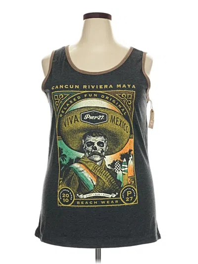 Assorted Brands Tank Top Gray Strapless Neckline Tops