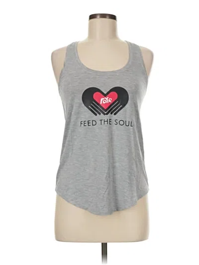 Pre-owned Assorted Brands Tank Top Gray Sweetheart Neckline Tops