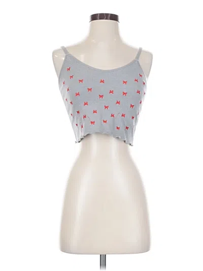 Pre-owned Assorted Brands Tank Top Gray Sweetheart Neckline Tops
