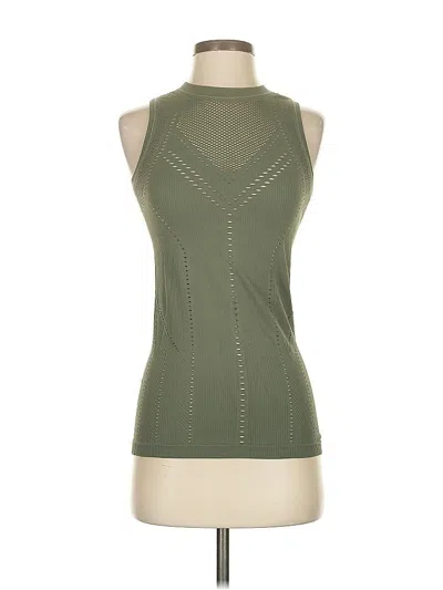 Pre-owned Assorted Brands Tank Top Green Halter Neckline Tops