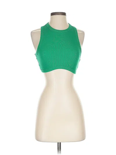 Pre-owned Assorted Brands Tank Top Green Halter Neckline Tops