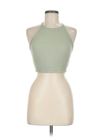 Pre-owned Assorted Brands Tank Top Green Halter Neckline Tops