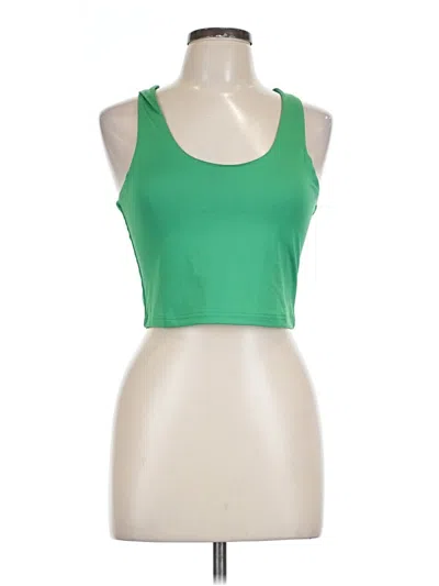 Pre-owned Assorted Brands Tank Top Green Halter Neckline Tops