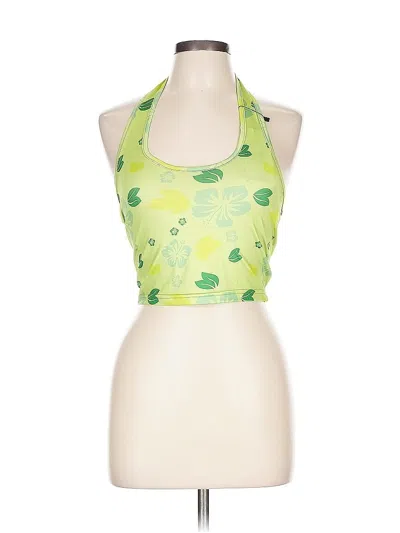 Assorted Brands Tank Top Green Halter Neckline Tops