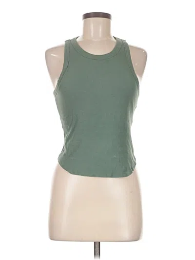 Pre-owned Assorted Brands Tank Top Green Halter Neckline Tops