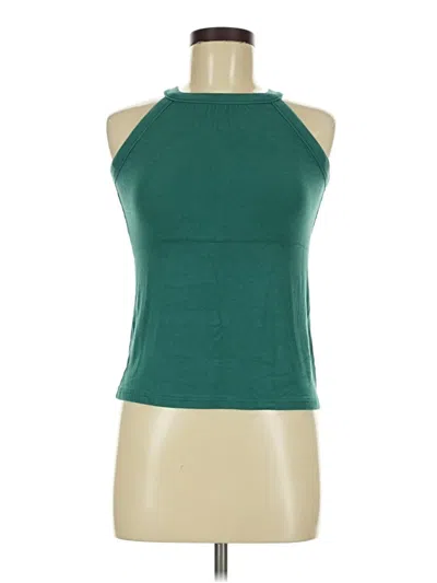 Pre-owned Assorted Brands Tank Top Green Halter Neckline Tops