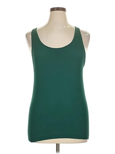 Pre-owned Assorted Brands Tank Top Green Halter Neckline Tops