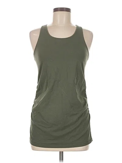 Pre-owned Assorted Brands Tank Top Green Halter Neckline Tops