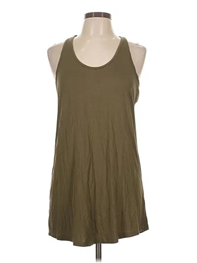 Pre-owned Assorted Brands Tank Top Green Halter Neckline Tops