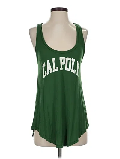 Pre-owned Assorted Brands Tank Top Green Halter Neckline Tops