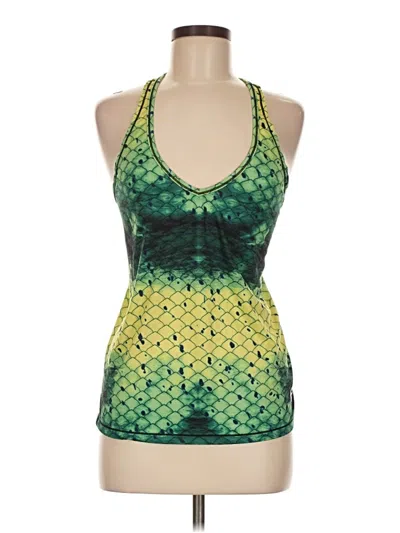 Pre-owned Assorted Brands Tank Top Green Halter Neckline Tops