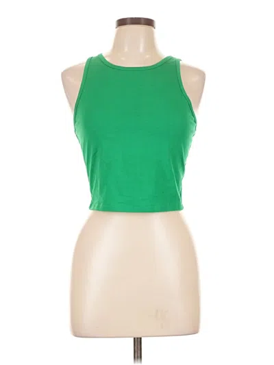 Pre-owned Assorted Brands Tank Top Green Halter Neckline Tops