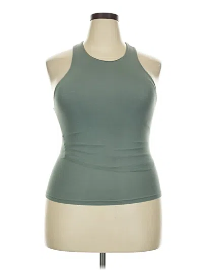 Pre-owned Assorted Brands Tank Top Green Halter Neckline Tops