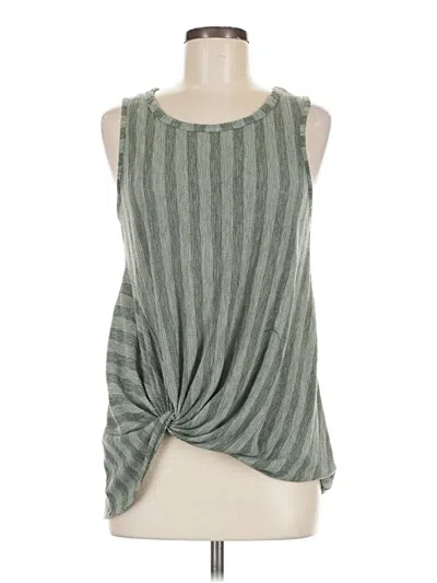 Pre-owned Assorted Brands Tank Top Green Halter Neckline Tops