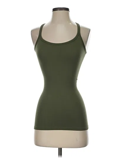 Pre-owned Assorted Brands Tank Top Green Halter Neckline Tops