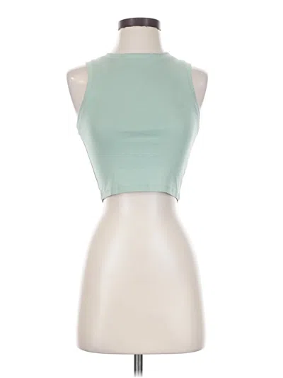 Pre-owned Assorted Brands Tank Top Green Halter Neckline Tops