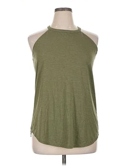 Pre-owned Assorted Brands Tank Top Green Halter Neckline Tops