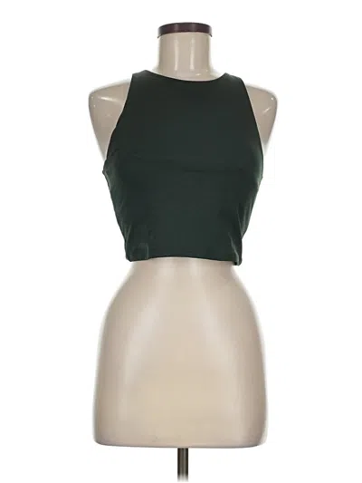 Pre-owned Assorted Brands Tank Top Green Halter Neckline Tops