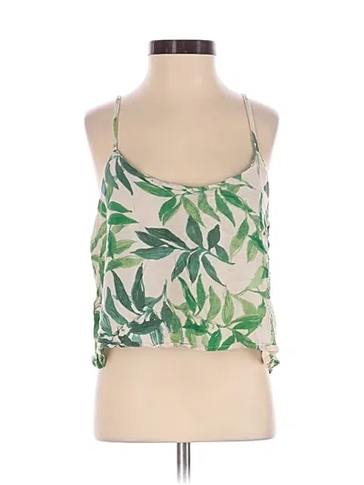 Pre-owned Assorted Brands Tank Top Green Halter Neckline Tops