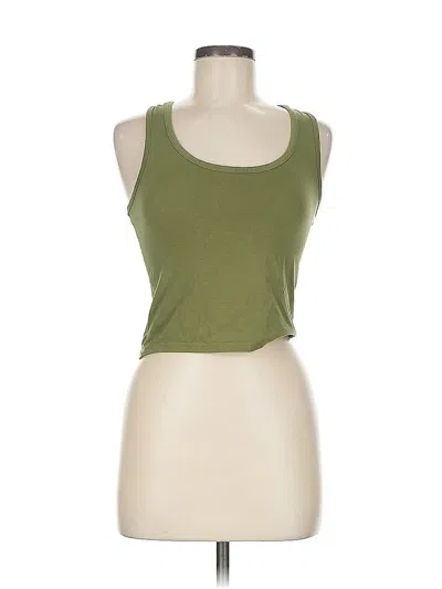 Pre-owned Assorted Brands Tank Top Green Strapless Neckline Tops