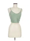 Assorted Brands Tank Top Green Strapless Neckline Tops In Green