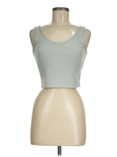 Pre-owned Assorted Brands Tank Top Green Strapless Neckline Tops