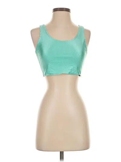 Pre-owned Assorted Brands Tank Top Green Strapless Neckline Tops