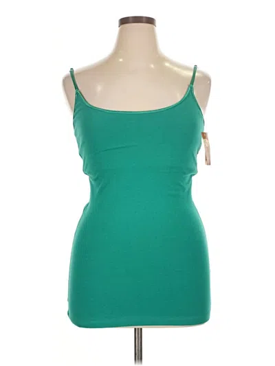 Pre-owned Assorted Brands Tank Top Green Strapless Neckline Tops