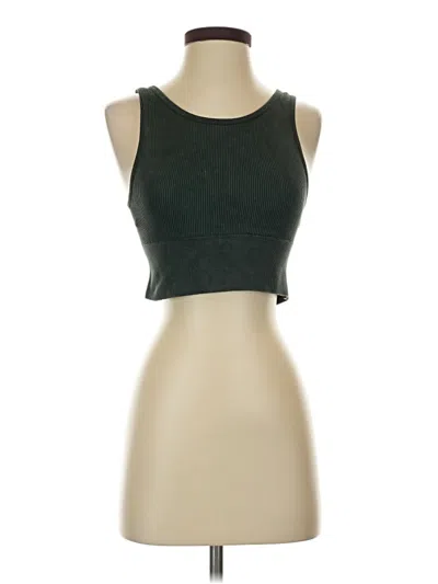 Pre-owned Assorted Brands Tank Top Green Strapless Neckline Tops
