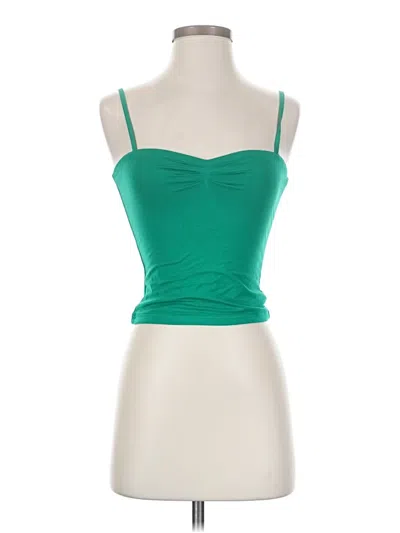 Pre-owned Assorted Brands Tank Top Green Strapless Neckline Tops