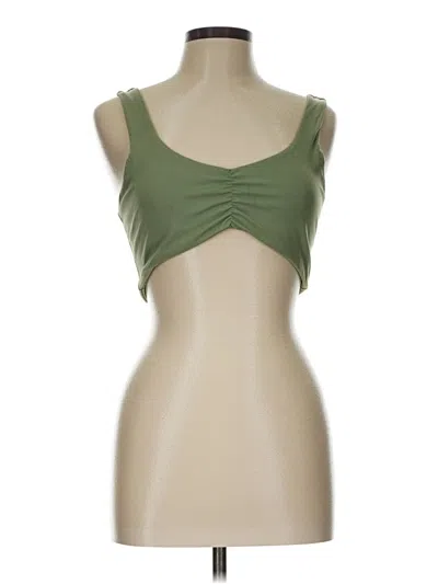 Pre-owned Assorted Brands Tank Top Green Strapless Neckline Tops
