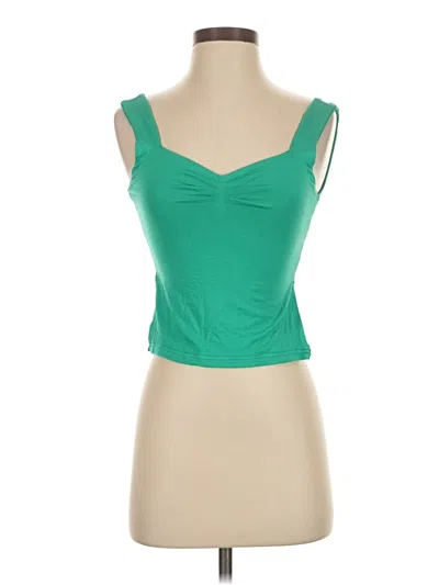 Pre-owned Assorted Brands Tank Top Green Strapless Neckline Tops