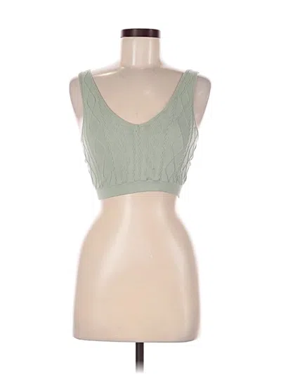 Pre-owned Assorted Brands Tank Top Green Strapless Neckline Tops