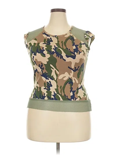 Pre-owned Assorted Brands Tank Top Green Strapless Neckline Tops